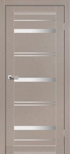 Сірий краст із склом (сатин матовий)