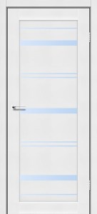 Білий текстурний із склом (сатин матовий)