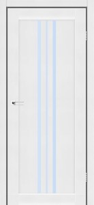 Білий текстурний із склом (сатин матовий)