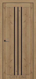 Дуб Бостон/Чорне скло