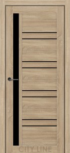 Дуб Дорато/Чорне скло