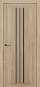 Дуб Дорато/Чорне скло