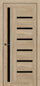 Дуб Дорато/Чорне скло